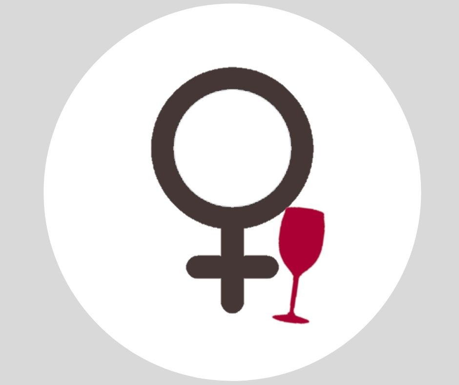 Women's Blog Logo and Wine Glass Round