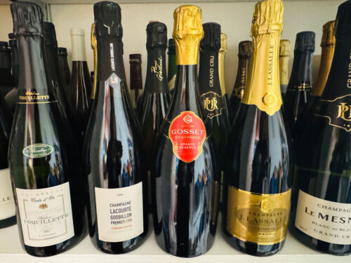 champagne bottles