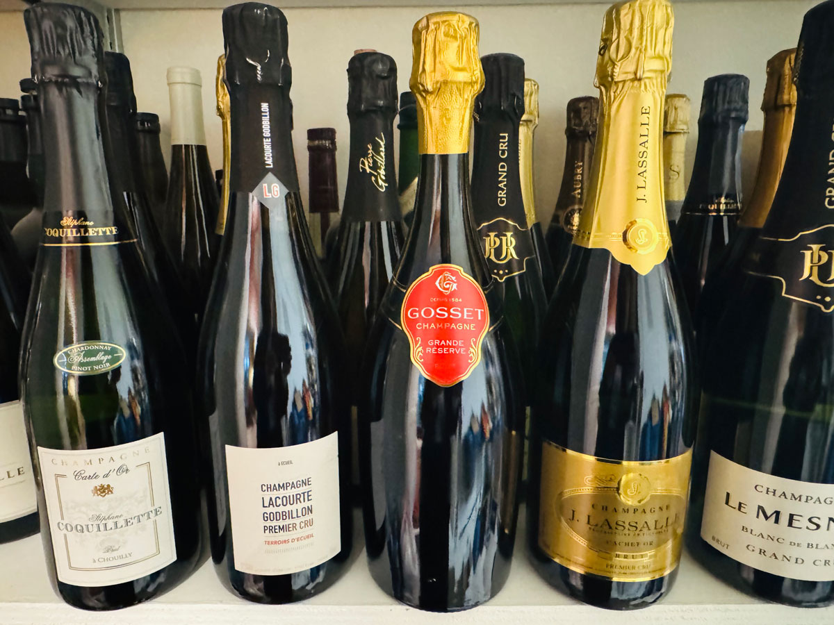 champagne bottles