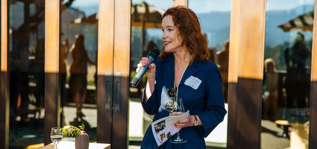 karen speaking at event